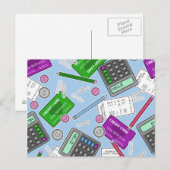 Carte Postale Motif thématique comptable / comptable (Devant / Derrière)