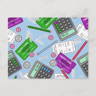 Carte Postale Motif thématique comptable / comptable