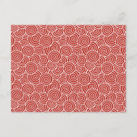 Motif tourbillon japonais - rouge profond et blanc