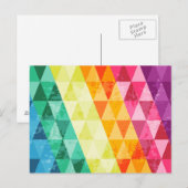 Carte Postale Motif triangle coloré (Devant / Derrière)
