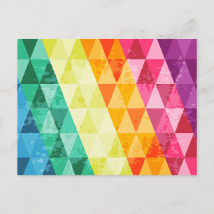 Carte Postale Motif triangle coloré