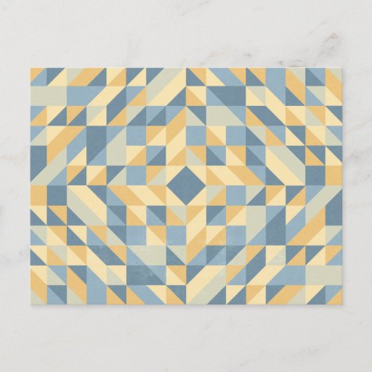 Carte Postale Motif triangle gris jaune (Devant)