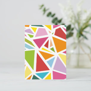 Carte Postale Motif triangles colorés 4