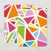 Carte Postale Motif triangles colorés 4 (Devant / Derrière)