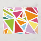 Carte Postale Motif triangles colorés 4 (Dos)