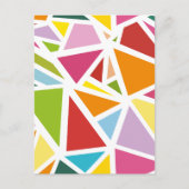 Carte Postale Motif triangles colorés 4 (Devant)