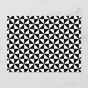 Carte Postale Motif triangles noir et blanc