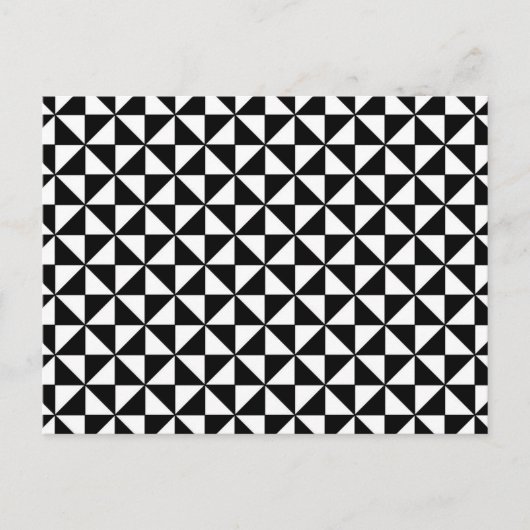 Carte Postale Motif triangles noir et blanc (Devant)