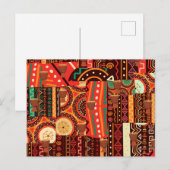 Carte Postale Motif tribal Afrocentrique Kente (Devant / Derrière)