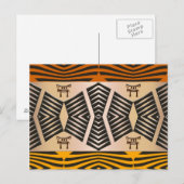 Carte Postale motif tribal d'afrique ethnique (Devant / Derrière)