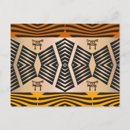 Carte Postale motif tribal d'afrique ethnique (Devant)