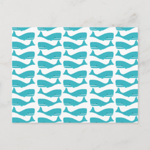 Carte postale Motif Turquoise Blue Whale