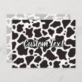 Carte postale Motif Vache (Devant / Derrière)