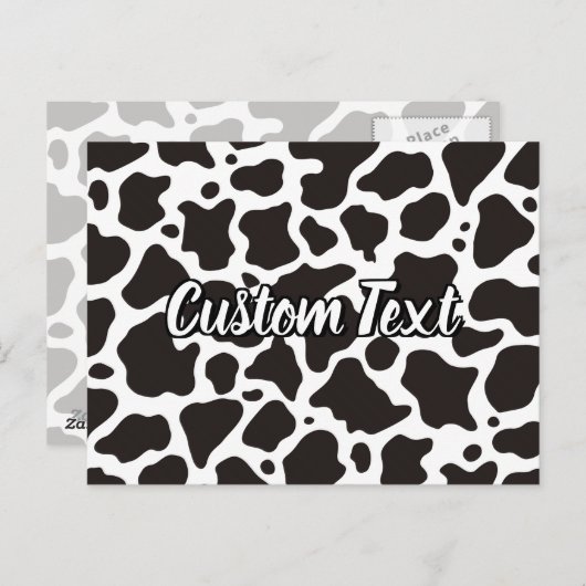 Carte postale Motif Vache (Devant / Derrière)