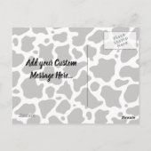 Carte postale Motif Vache (Dos)