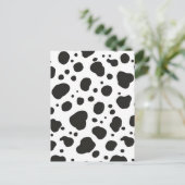 Carte Postale Motif Vache Noir Blanc (Debout devant)