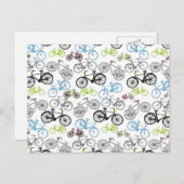 Carte Postale Motif vélo Retro (Devant / Derrière)
