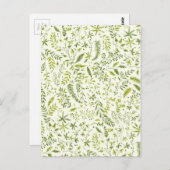 Carte Postale Motif vert tropical (Devant / Derrière)