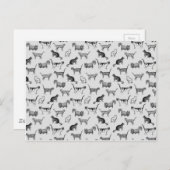 Carte Postale Motif vintage Cats (Devant / Derrière)