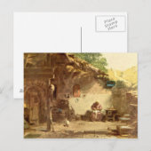 Carte Postale Motif vintage - Hermit - Spitzweg (Devant / Derrière)