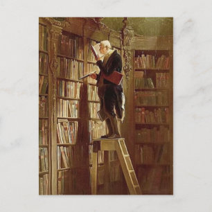 Carte Postale Motif vintage Le ver de livre