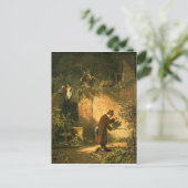 Carte Postale Motif vintage - Louveur de fleurs - Spitzweg (Debout devant)