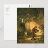 Carte Postale Motif vintage - Louveur de fleurs - Spitzweg (Devant / Derrière)