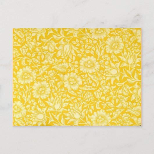 Carte Postale Motif vintage, Mallow Jaune (Devant)