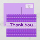 Carte Postale motif violet Merci (Devant / Derrière)