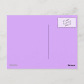 Carte Postale motif violet Merci (Dos)
