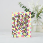 Carte Postale Motif Zebra Tessellation (Debout devant)