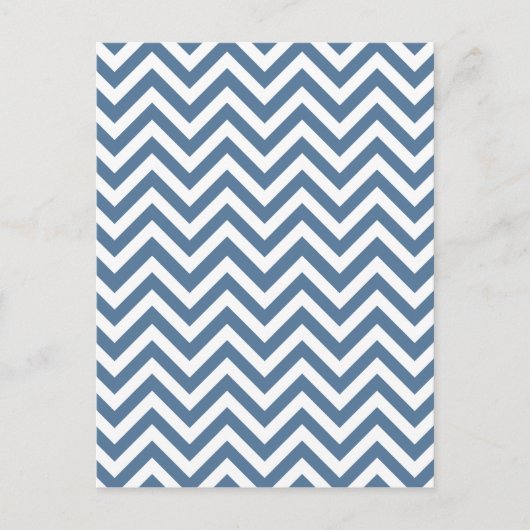 Carte Postale Motif Zigzag bleu et blanc (Devant)