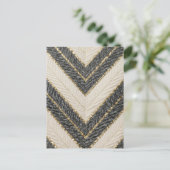 Carte Postale Motif Zigzag Chevron Glamour (Debout devant)