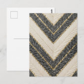 Carte Postale Motif Zigzag Chevron Glamour (Devant / Derrière)