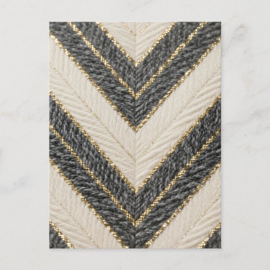 Carte Postale Motif Zigzag Chevron Glamour (Devant)