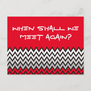 Carte Postale Motif ZIGZAG - noir blanc gris + votre idée