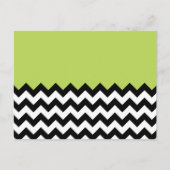 Carte Postale Motif Zigzag noir et blanc, Chevron, Vert (Devant)