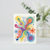 Carte Postale Motifs Abstraits Colorés (Debout devant)