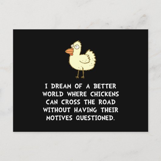 Carte Postale Motifs de poulet (Devant)