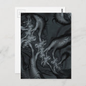 Carte Postale Motifs et formes fractales Abstraits. Art fractal (Devant / Derrière)