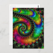 Carte Postale Motifs et formes fractales Abstraits. Art fractal (Devant / Derrière)