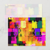 Carte Postale Motifs géométriques Abstraits de l'art chromé (Devant / Derrière)