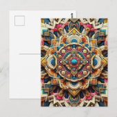 Carte Postale Motifs géométriques complexes (Devant / Derrière)