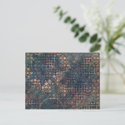 Carte Postale Motifs grungy avec des patchwork de Textures (Debout devant)