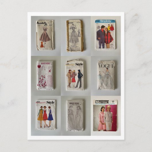 Carte Postale Motifs vintages (Devant)