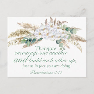 Carte postale motivante de verset biblique Thessal