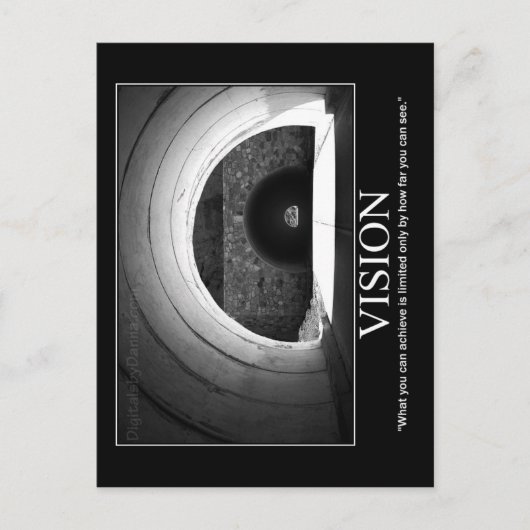 Carte postale motivante - VISION (Devant)