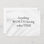 Carte Postale Motivation Abstraite Citation élégante tons doux A (Devant / Derrière)