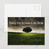 Carte Postale Motivation Affirmation (Devant / Derrière)