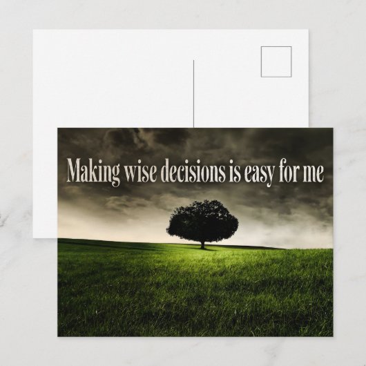 Carte Postale Motivation Affirmation (Devant / Derrière)